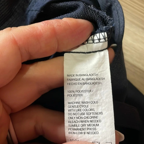 Izod Perform X straight leg pants Flat front Subtle texture Mens size 34 Navy - Picture 12 of 13